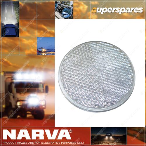 Narva 42mm dia Clear Retro Reflector With Self Adhesive Blister Pack of 2