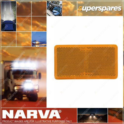 Narva 65mm dia Amber Retro Reflector With Self Adhesive Blister Pack of 2