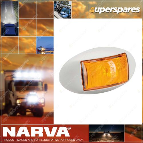 10-33V LED Side Marker Ext Cabin Or Front End Outline Marker Lamp W/ White Base