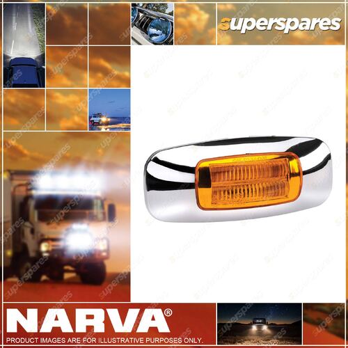 9-33V LED Light Guide Side Marker Lamp W/ Chrome Cover & 0.15m Cable 37 Blister