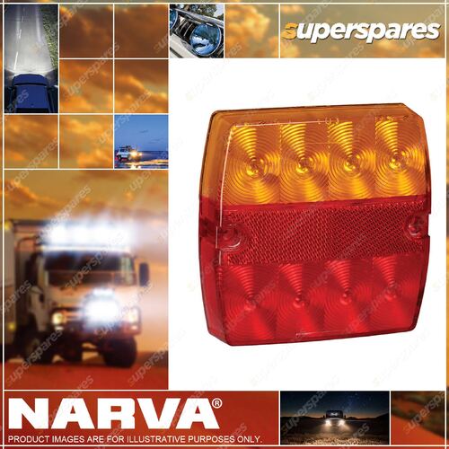 12V Model 34 LED Slimline Stop/Tail Direction Indicator Lamp Square 0.5 Cable