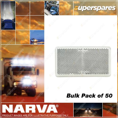 Narva Clear Retro Reflector With Self Adhesive Pack of 50 84060-50