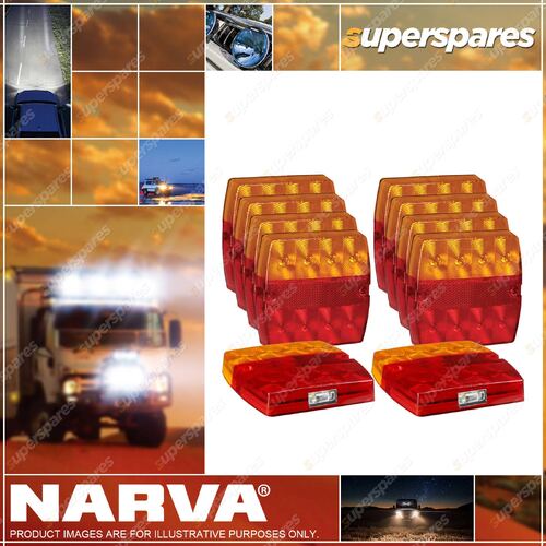 Narva 9-33V LED Slimline Rear Combo Lamp With Licence Plate Lamp 0.5M Cable (10)