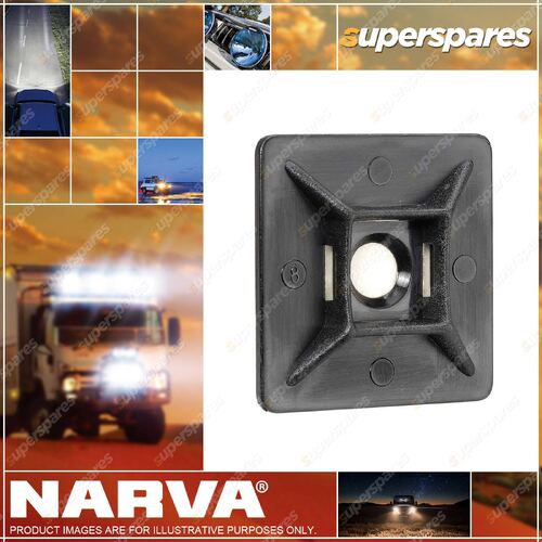 Narva BLACK U.V. Weather RESISTANT CABLE TIE MOUNTS 28 X 28MM (100 pack)