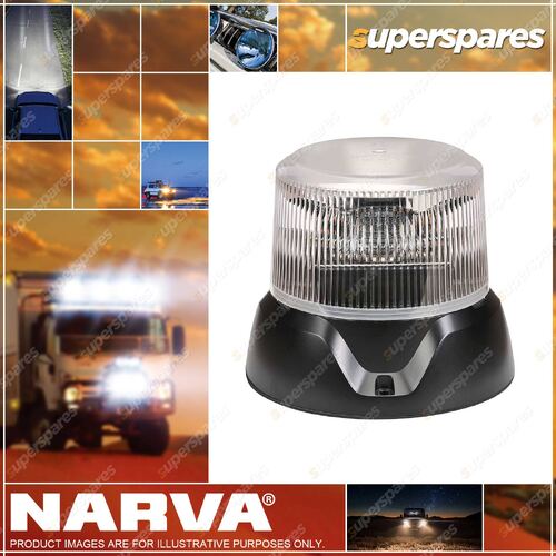 Narva Brand PULSE II L.E.D Flange Strobe/Rotator light Amber with Clear Lens