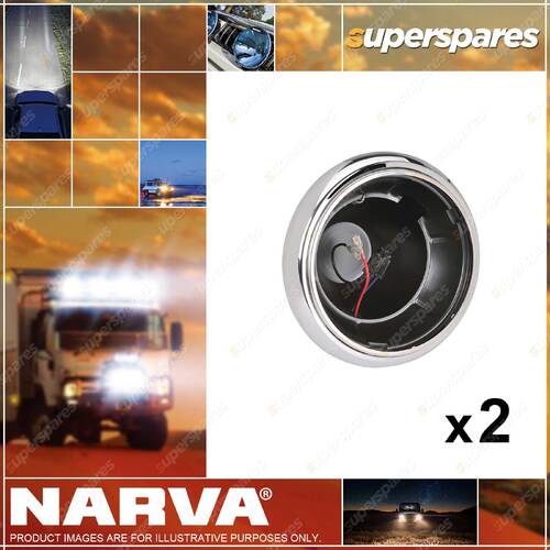 2 pcs of Narva 7 inch 178mm Steel Headlamp Buckets Closed Back 72193