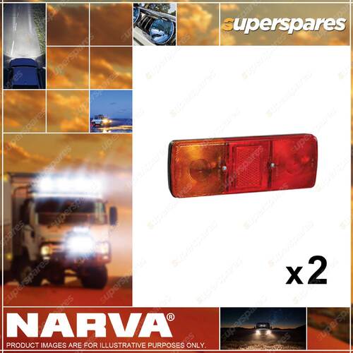 2 x Narva Lens to Suit Rear Stop Tail Direction Indicator Lamps 85705