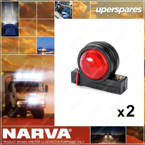 2 x Narva Side Marker Lamps Red Amber Front or Rear Position Side Lamps 85740