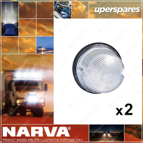 2 x Narva Front End Outline Marker and Front Position Side Lamps Clear