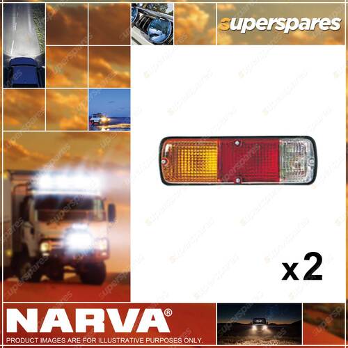 2 x Narva Lens for Rear Combination Lamp Reverse Direction Indicator Stop Tail