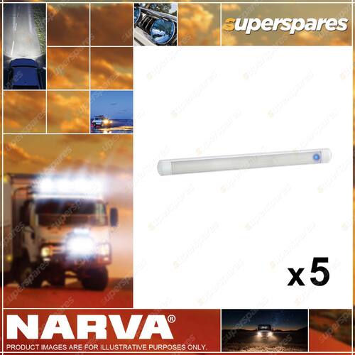 5 x Narva 12/24 Volt LED Strip Lamps with Touch Switch - 300 x 27mm 87527