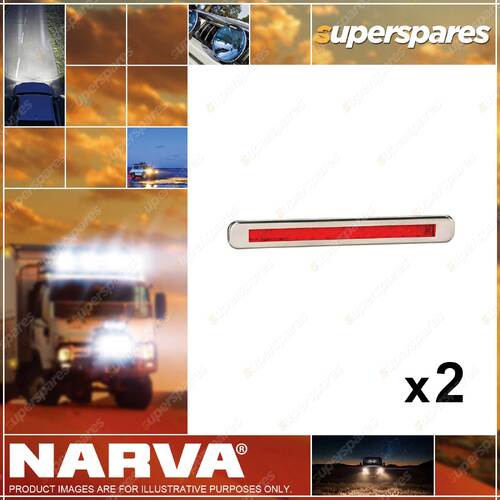 2 x Narva 9-33 Volt Model 39 LED Stop / Tail Lamps Stainless Steel Cover