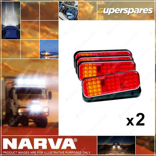 2 x Narva 9-33 Volt Model 42 LED Rear Twin Stop/Tail & Direction Indicator Lamps