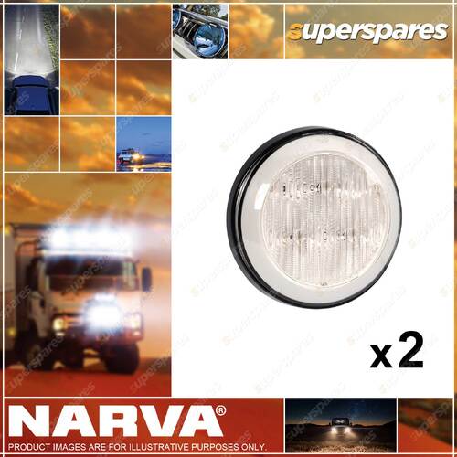 2 x Narva 9-33 Volt Model 43 LED Reverse Lamps White Part NO. of 94302