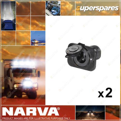 2 x Narva Heavy Duty Engel Type Sockets Mounting Opening 29mm Dia 81132BL