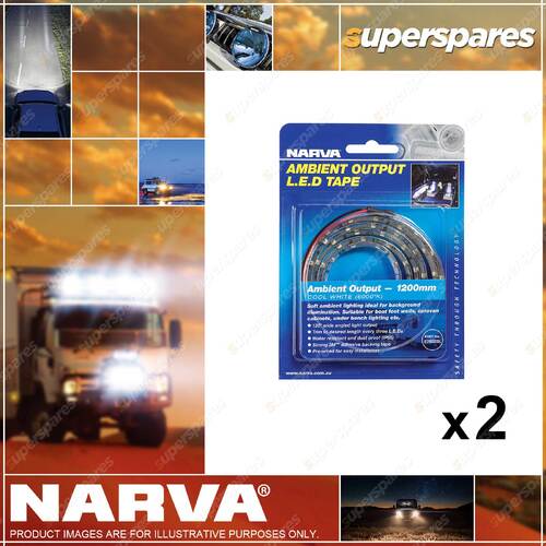 2 x Narva LED Tapes Ambient Output Cool White - 300mm 12 Volt 87800BL