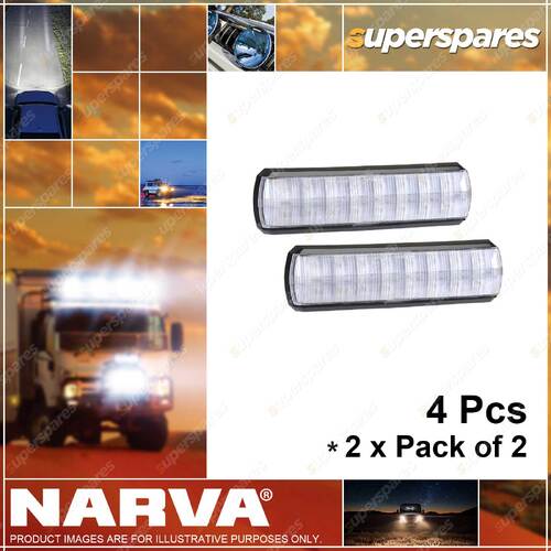 Narva 10-30V LED Slimline Rear Stop/Tail/Direction Lamps Red/Amber 2 x Pack of 2