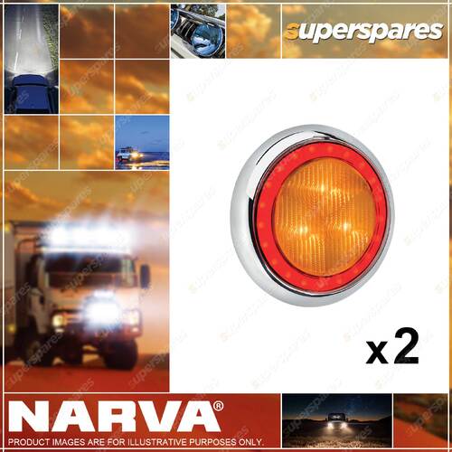 2 x Narva 9-33 Volt Model 43 LED Rear Direction Indicator Lamps Amber 94340C