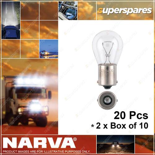 Narva 12V 32Cp (25W) BA15S Incandescent Globes 25mm x 50mm 47156 2 x Box of 10