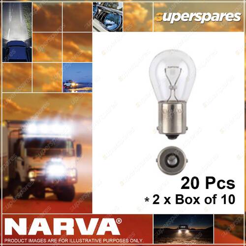 Narva Stop Tail and Indicator Globe 21W Ba15S S-25mm 24 Volt 47241 2 x Box of 10