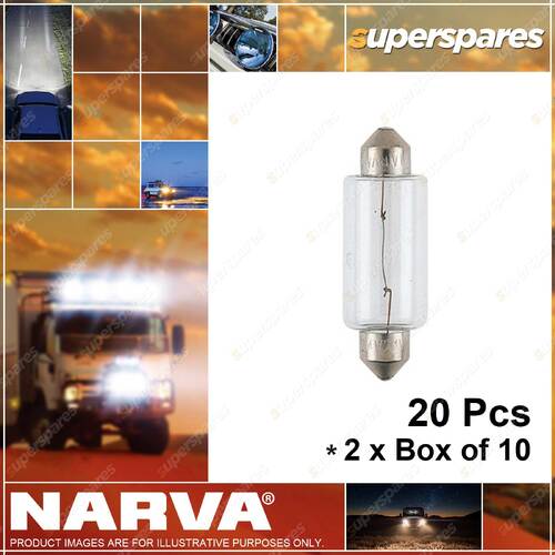 Narva Festoon Globe 12 Volt 18W 15 x 44mm Sv8-5.8 T-15mm 47271 2 x Box of 10