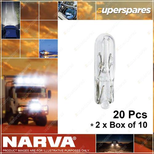 Narva Wedge Globe 12V 1.2W W2 x 4.6D T-5mm W1 2W 47286 2 x Box of 10