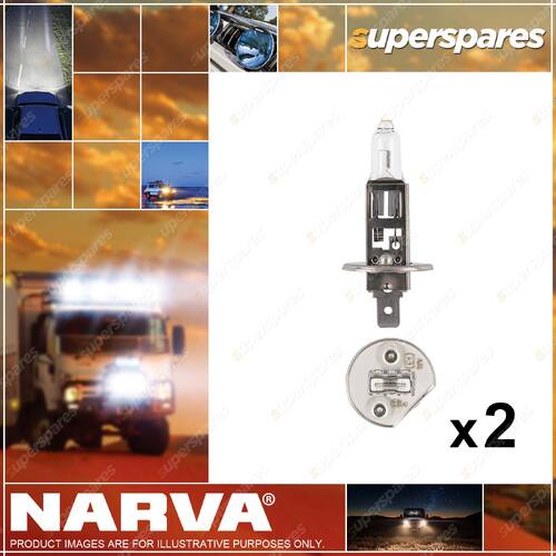 2 x Narva 12 Volt H1 55W Long Life Halogen Headlight Globes 48322