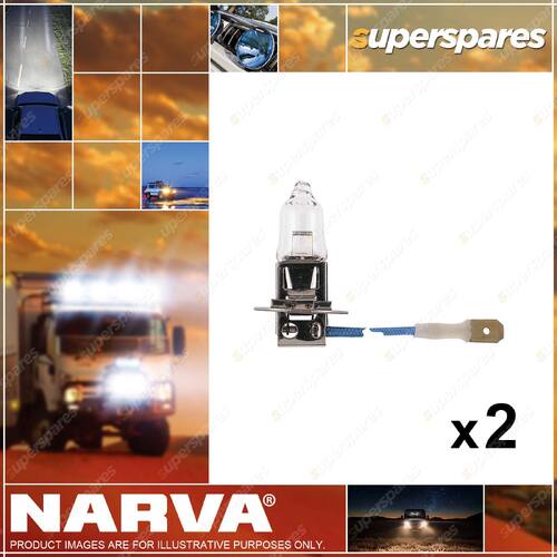 2 pcs of Narva H3 Halogen Globe Lights Headlight 12V 130W Pk22S 48381