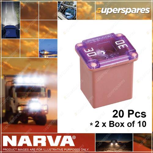 Narva 30 Amp Pink Color Female MINI LJC Fusible Links 51030 2 x Box of 10