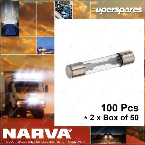 Narva 7.5 Amp 3Ag Glass Fuse - Size 32mm x 6.3mm Auto Fuse 52307 2 x Box of 50