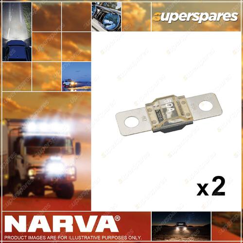 Narva 60 Amp ANS Bolt-on Fuse with Copper Alloy Construction 53808 2 x Pack of 1