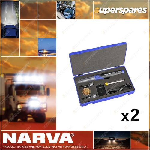 2 x Narva 50W cordless Portable lithium Rechargeable Soldering Iron Kit 56394