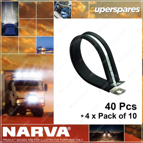 Narva 60mm Pipe/Cable Support Clamps Part NO.of 56492 4 x Pack of 10