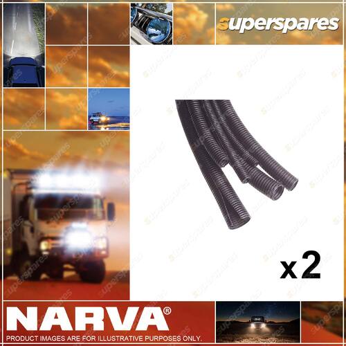 2 x Narva Corrugated Split Sleeve Tubing 16mm Tube Size 50 Meters Length 56718