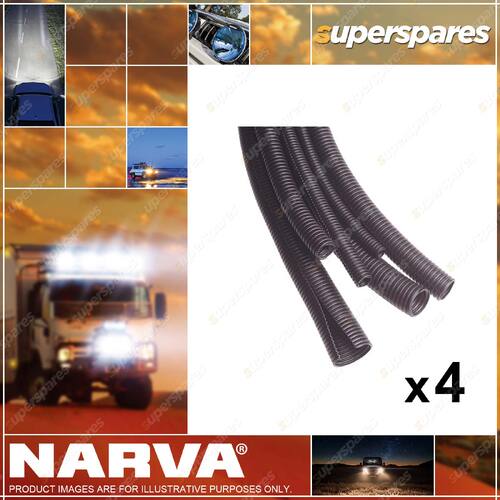 4 x Narva Corrugated Split Sleeve Tubing 29mm Tube Size 3 Meters Length 56729