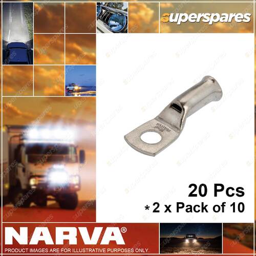 Narva Battery Cable Lugs Eyelet 5.5mm 10 Stud 16mm2 6 B&S 57126 2 x Pack of 10