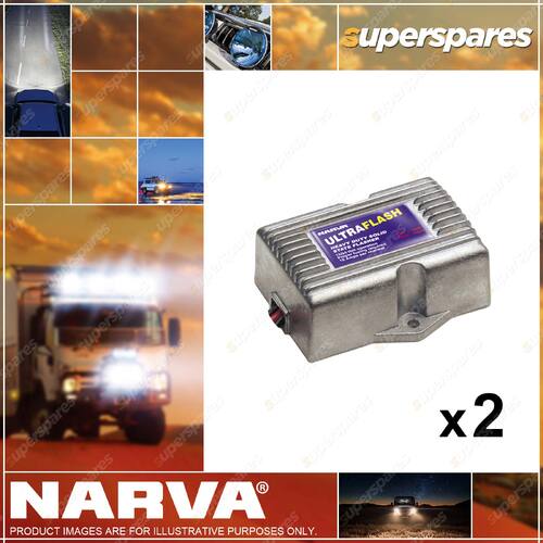 2 x Narva Ultraflash HD Solid State Electronic Flasher W/no Audible Signal 68282