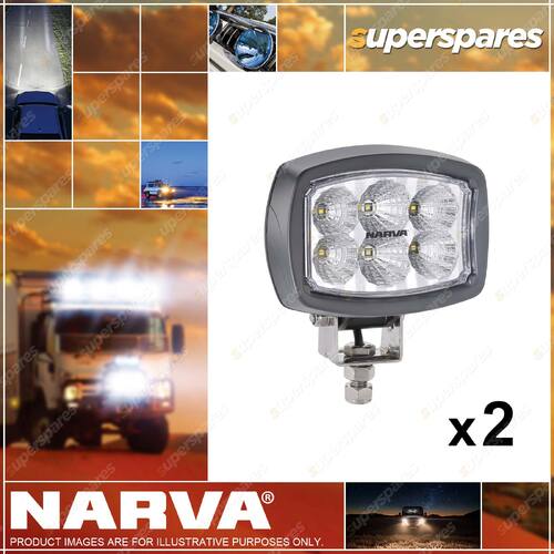 2 x Narva 9-64V L.E.D Work Lamp Flood Beam - 3000 Lumens Part NO.of 72451