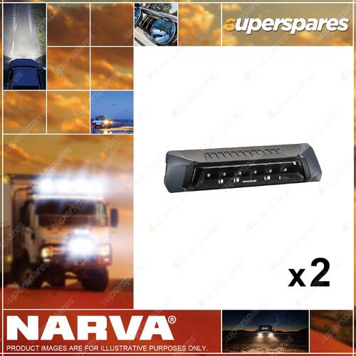 2 x Narva 9-33 Volt 18W 2700 Lumens LED Scene Lamp Flood Beam - Black 72467