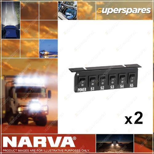 2 x Narva Switch Panel w/6 Switches Controls the Lights and Flash Patterns 85113