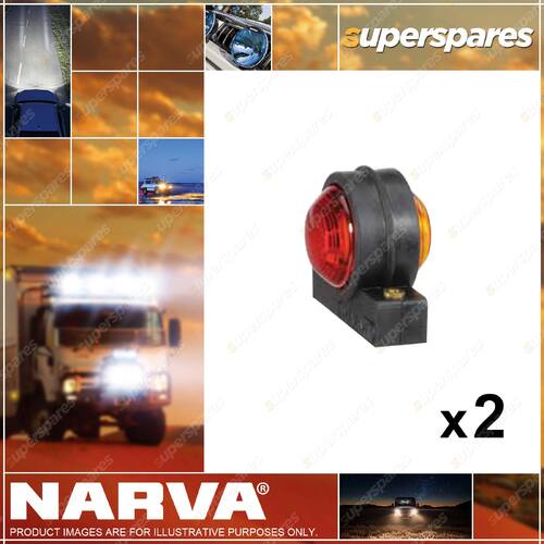 2 x Narva Red Len To Suit 85740 - Side Marker Lamp Red Amber 85745