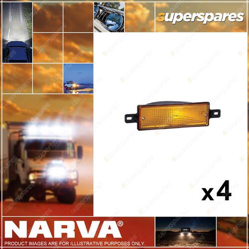 4 x Narva Front Direction Indicator Lamp Amber - Size 206 x 57mm 87250