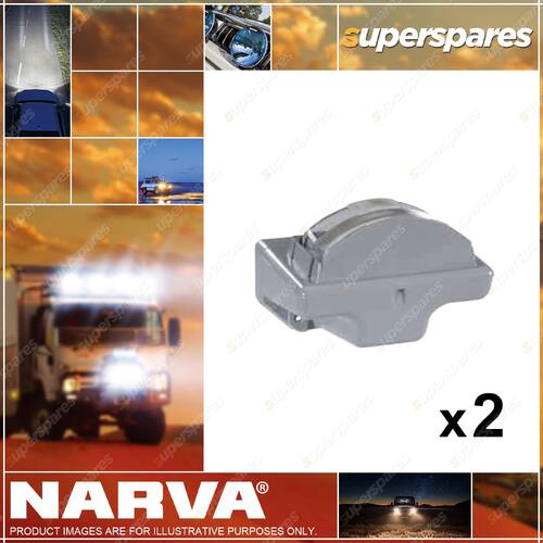 2 x Narva 12V Sealed Licence Plate Lamp Kit In High Impact Plastic Housing 91530