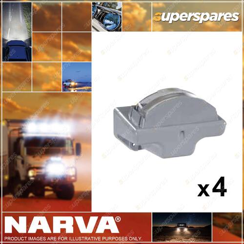 4 x Narva 12V Sealed Licence Plate Lamp Kit In High Impact Plastic Housing 91530