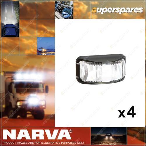 4 x Narva 9-33 Volt Model 16 Led Front End Outline Marker White 91613