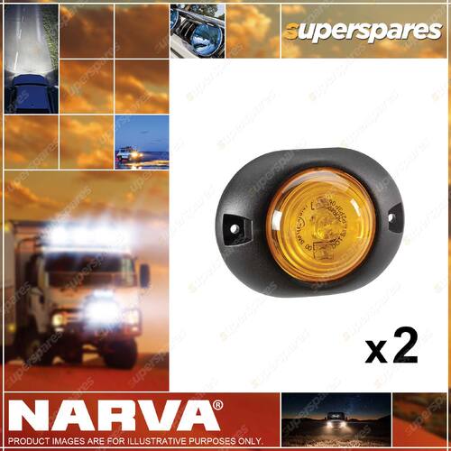 2x Narva 9-33V M 31 LED Side Marker Or Front End Outline Marker Lamp Amber 93130