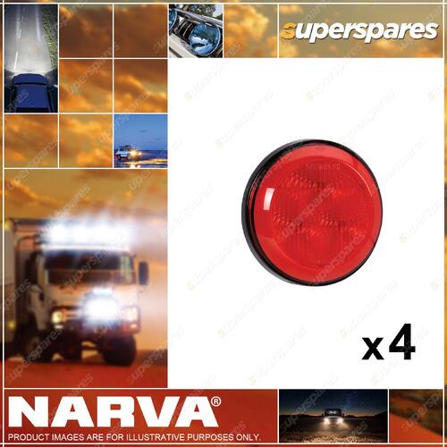 4 x Narva 9 - 33 Volt Model 43 L.E.D Rear Stop/Tail Lamp Red Color 94301