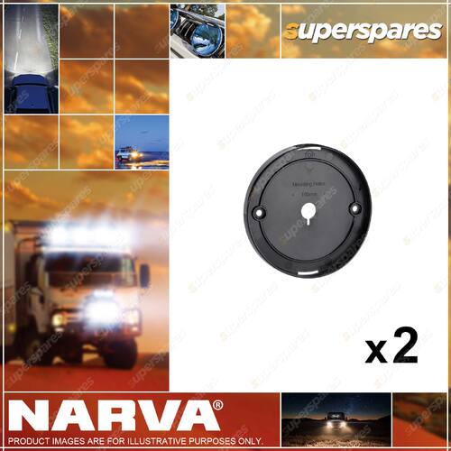 2 x Narva Black Color Base To Suit Model 43 Lamps - 130mm Diameter 94390