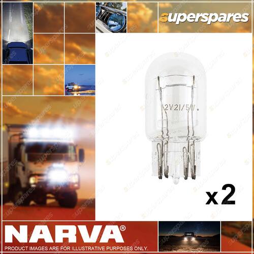 Narva Globe Incandescent 12V 21 5W Wed 17443BL 2 x Blister Pack of 1