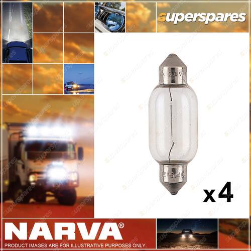 Narva 12V 18W SV8-5.8 Festoon Globes 47270BL 2 x Blister Pack of 2